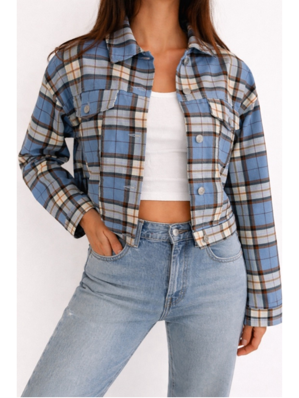 Forever 21 Plaid‎ Cotton Denim
Style Jacket NWOT.